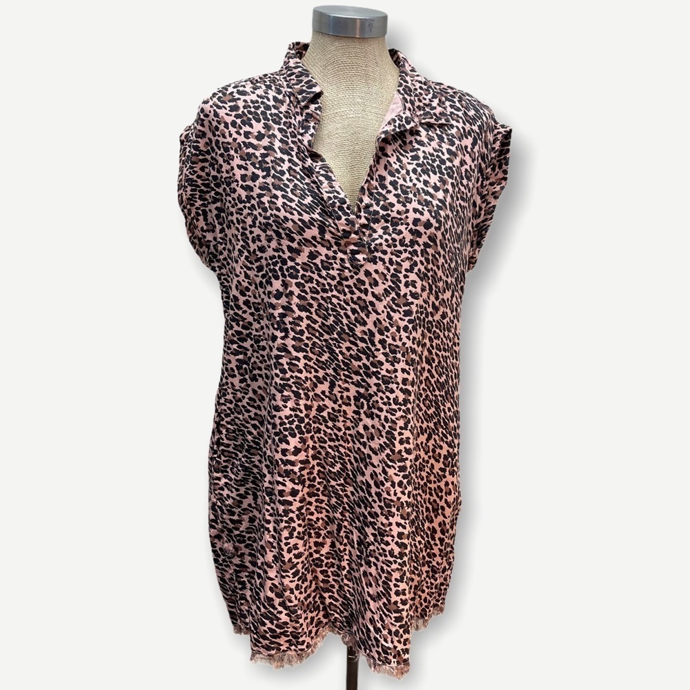 Miami leopard‎ print shift dress